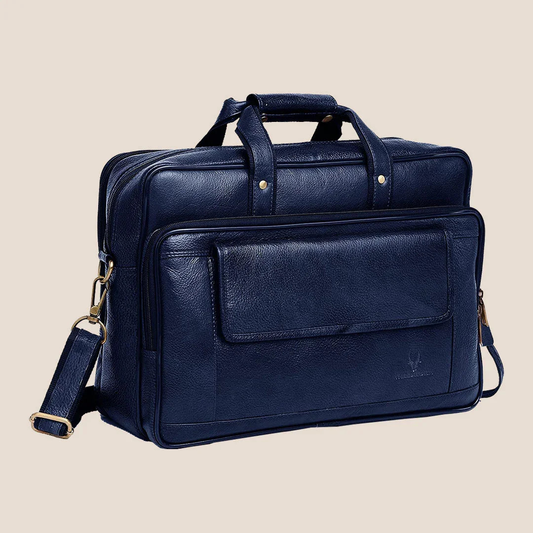 BRADFORD Leather Laptop Messenger Bag for Men - WILDHORN