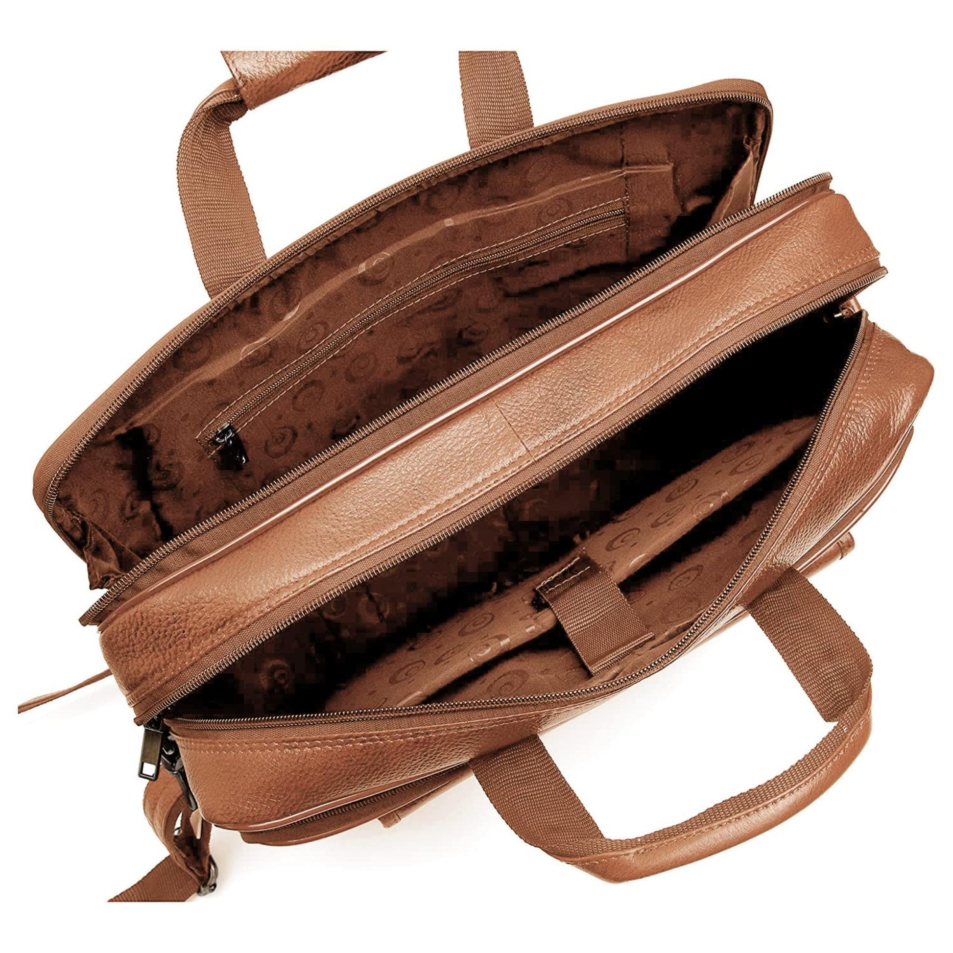 BRADFORD Leather Laptop Messenger Bag for Men - WILDHORN