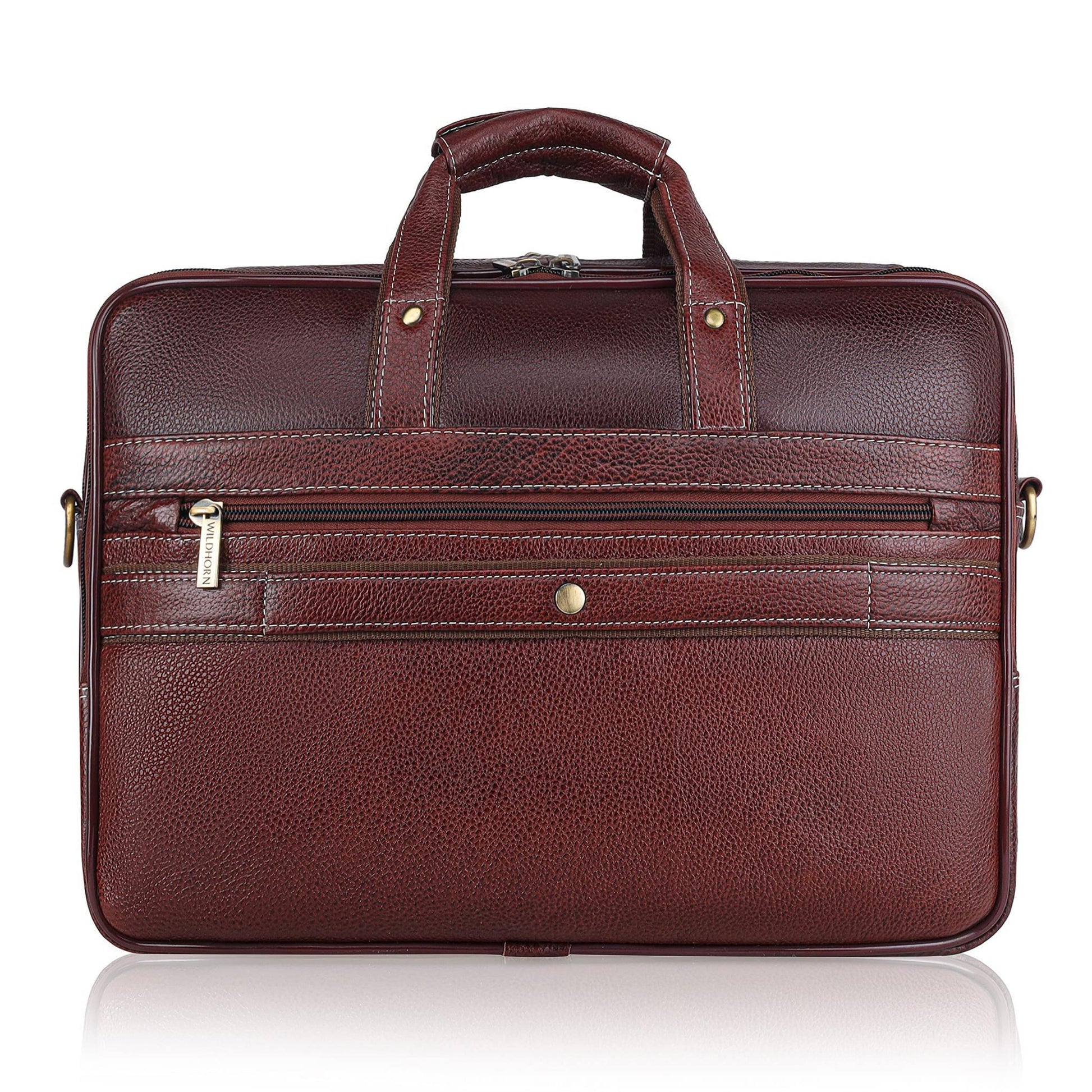 BRADFORD Leather Laptop Messenger Bag for Men - WILDHORN