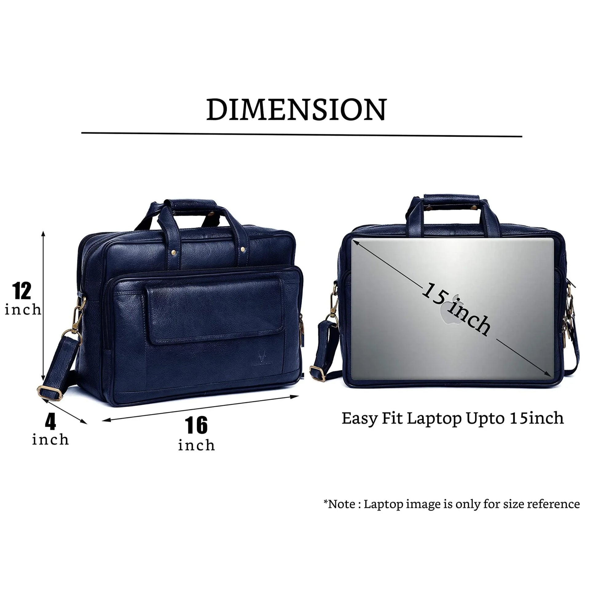 BRADFORD Leather Laptop Messenger Bag for Men - WILDHORN