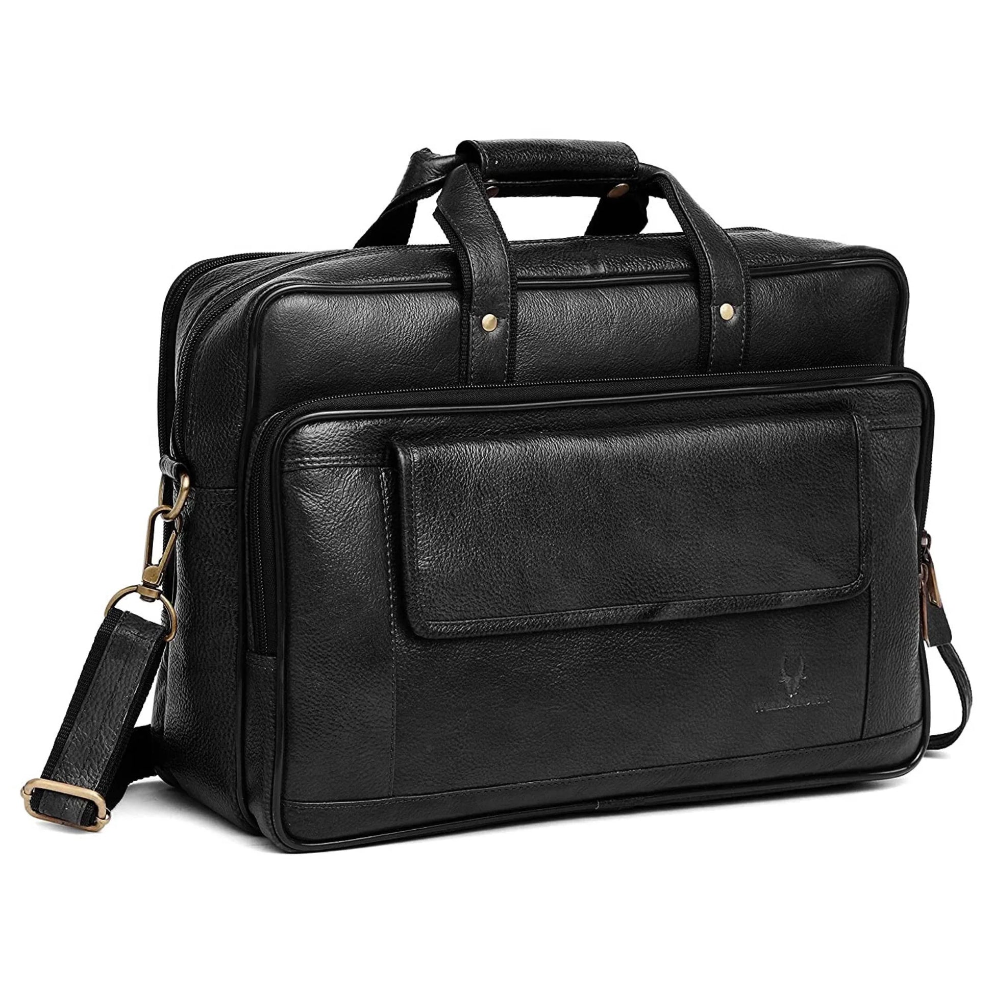 BRADFORD Leather Laptop Messenger Bag for Men - WILDHORN