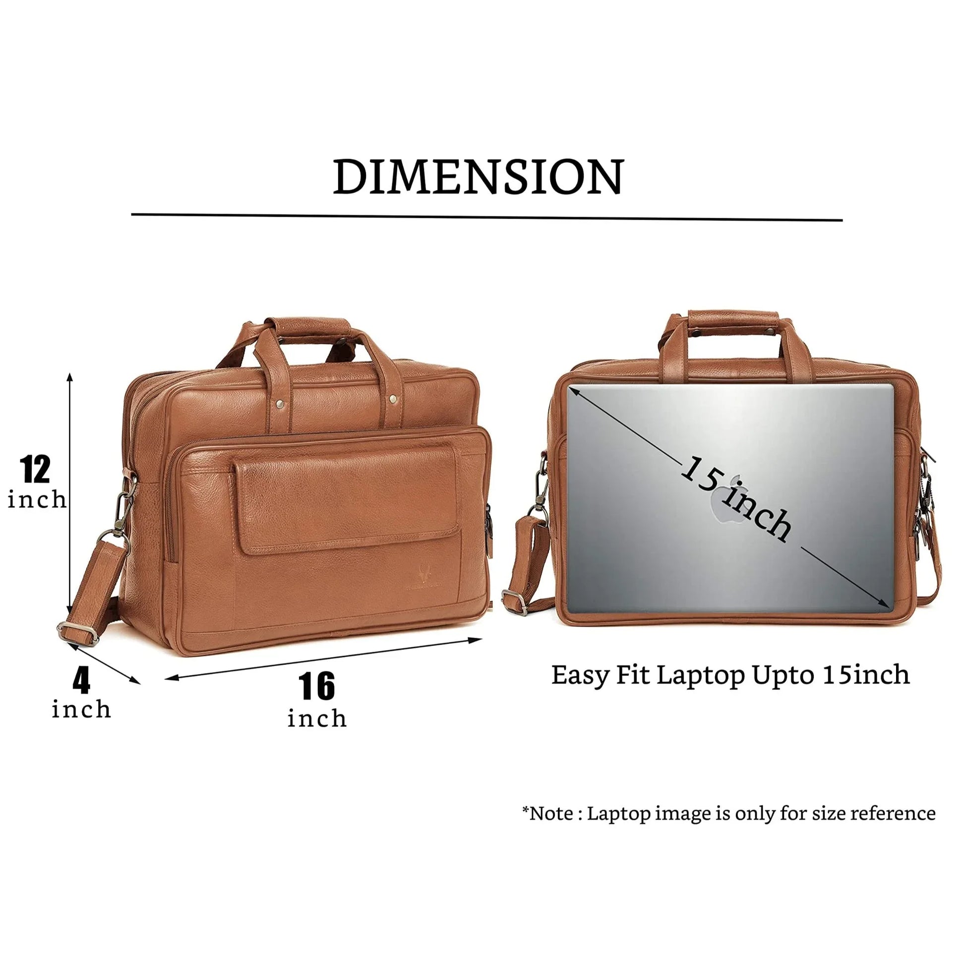 BRADFORD Leather Laptop Messenger Bag for Men - WILDHORN