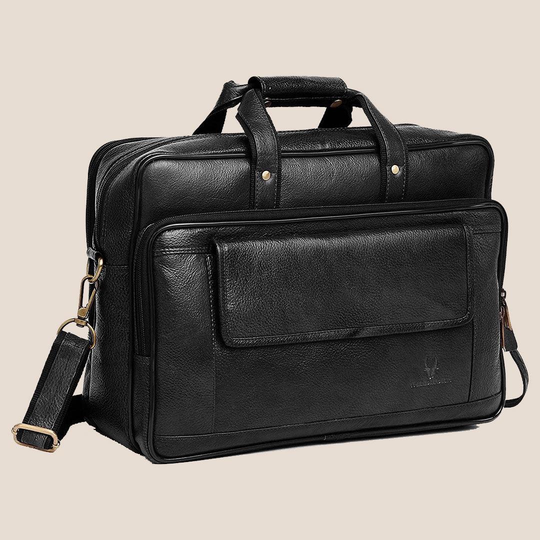 BRADFORD Leather Laptop Messenger Bag for Men - WILDHORN