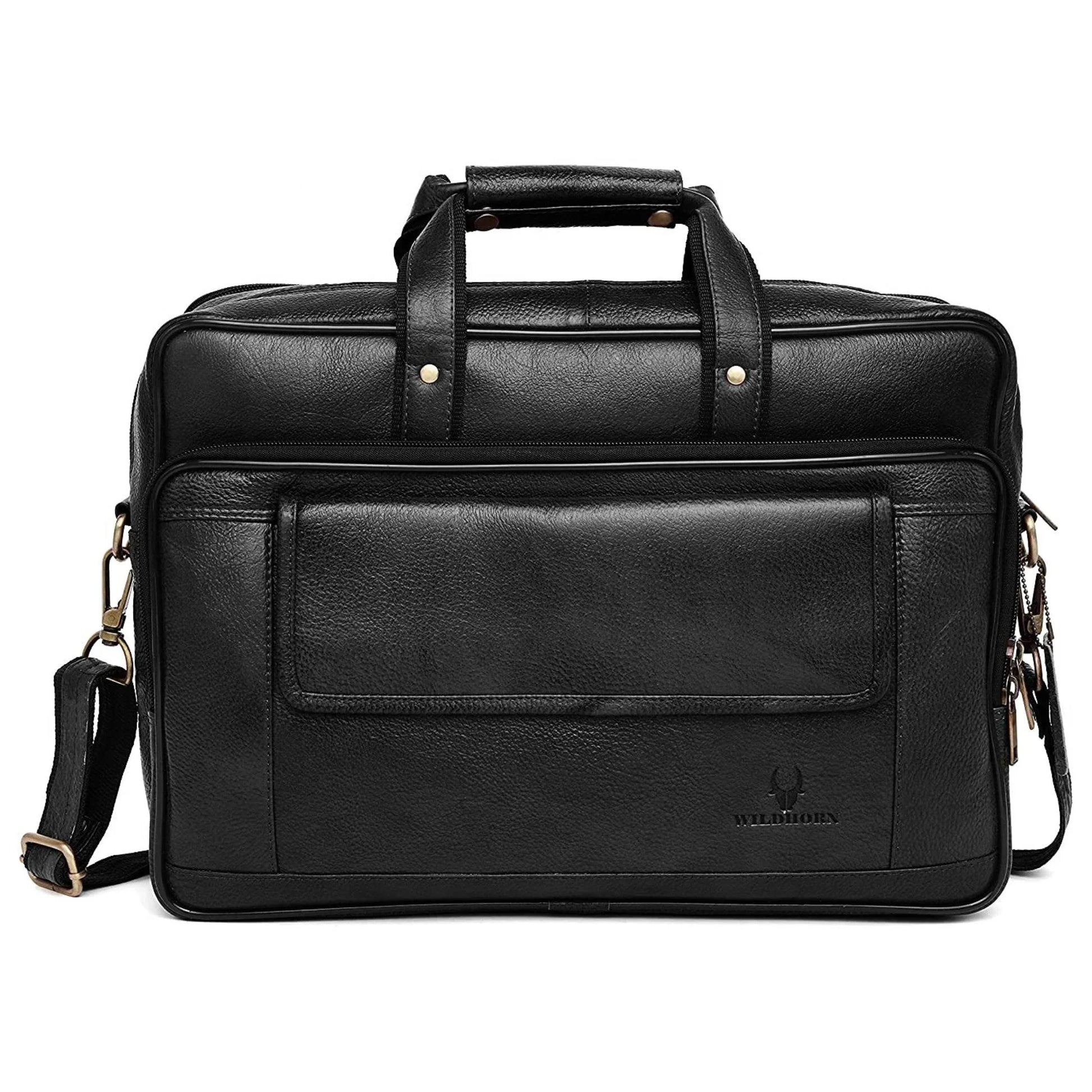BRADFORD Leather Laptop Messenger Bag for Men - WILDHORN