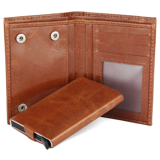 BRUCE RFID Protected Leather Wallet for Men - WILDHORN