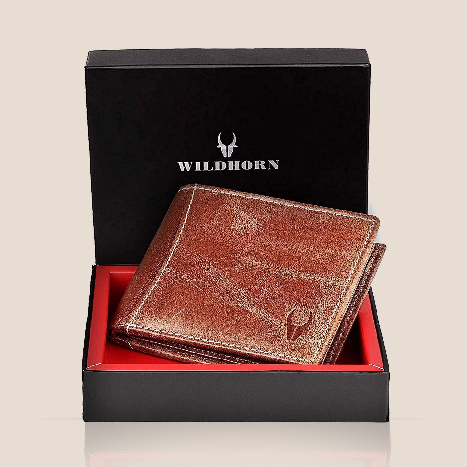 CAESAR RFID Protected Leather Wallet for Men - WILDHORN
