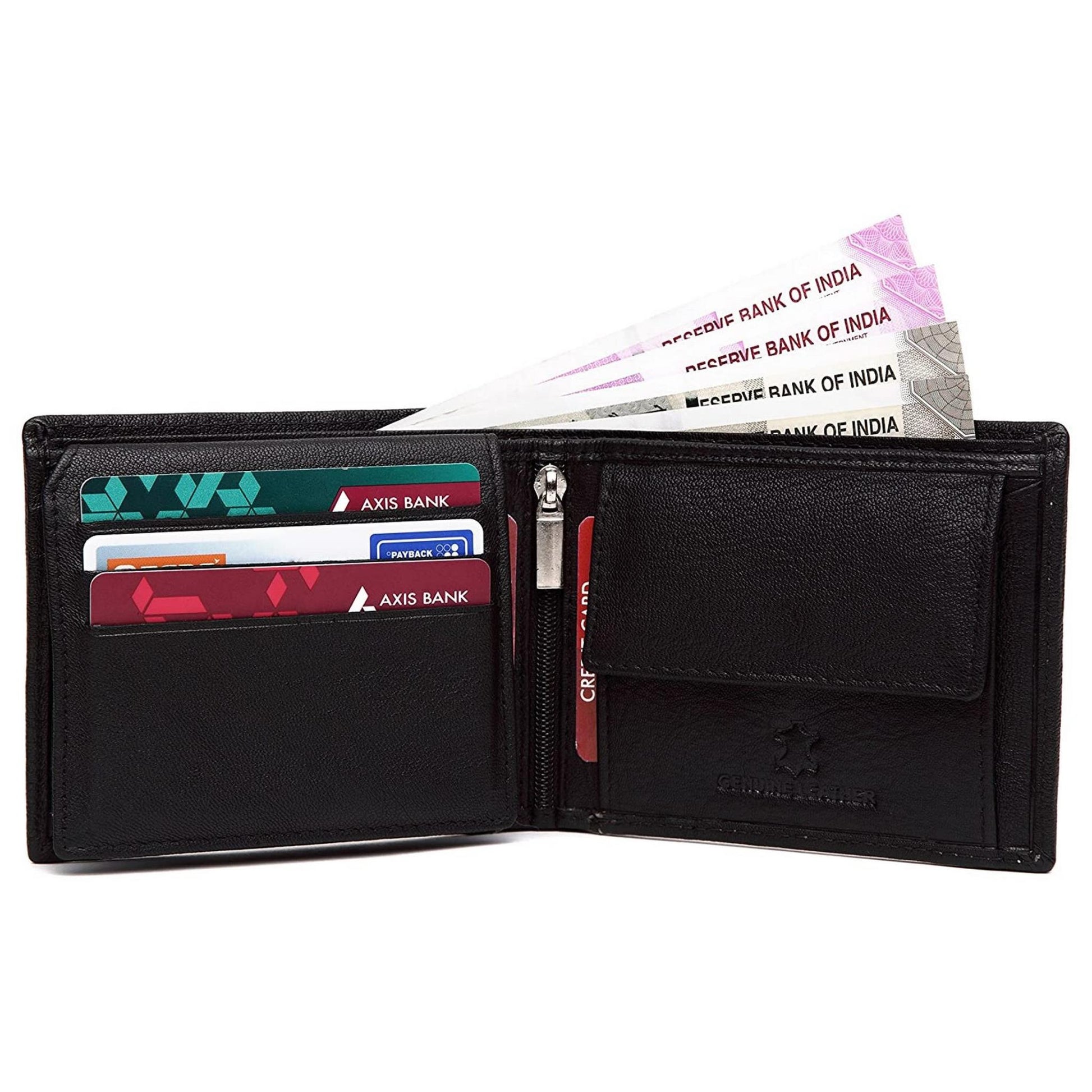 CAESAR RFID Protected Leather Wallet for Men - WILDHORN