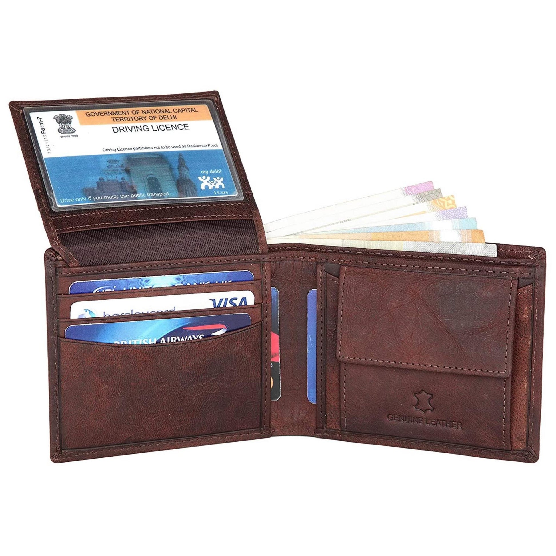 CAESAR RFID Protected Leather Wallet for Men - WILDHORN