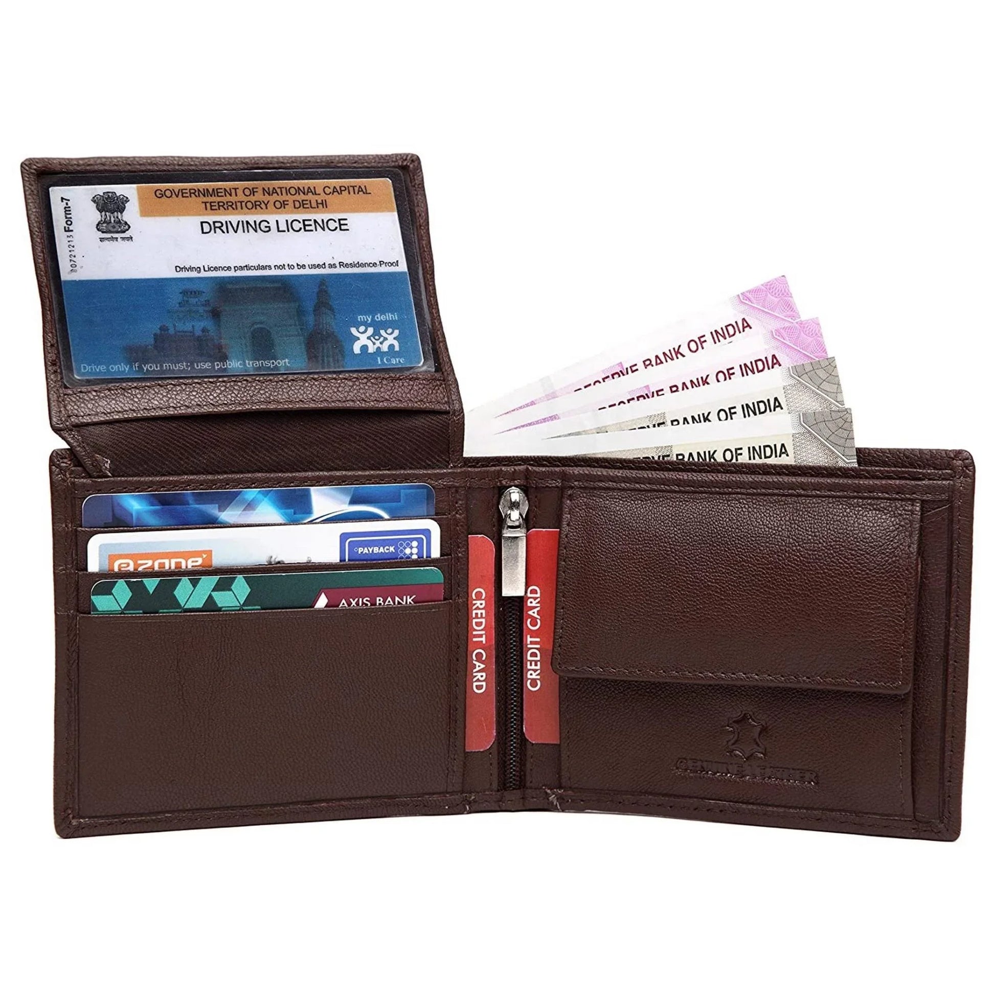 CAESAR RFID Protected Leather Wallet for Men - WILDHORN