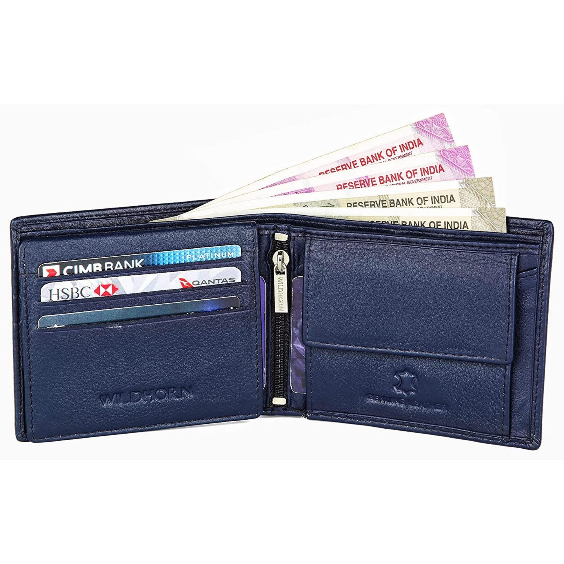 CAESAR RFID Protected Leather Wallet for Men - WILDHORN