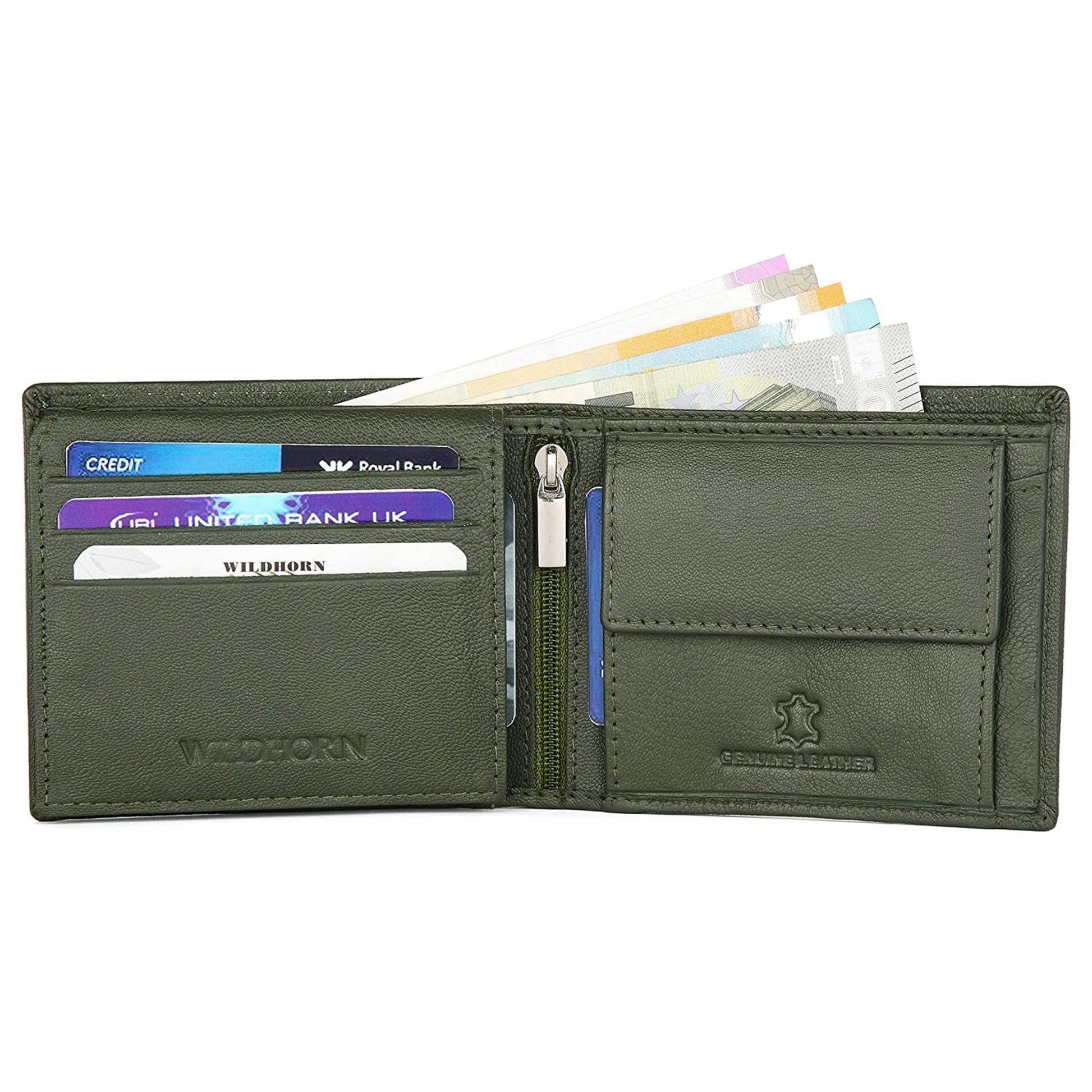 CAESAR RFID Protected Leather Wallet for Men - WILDHORN