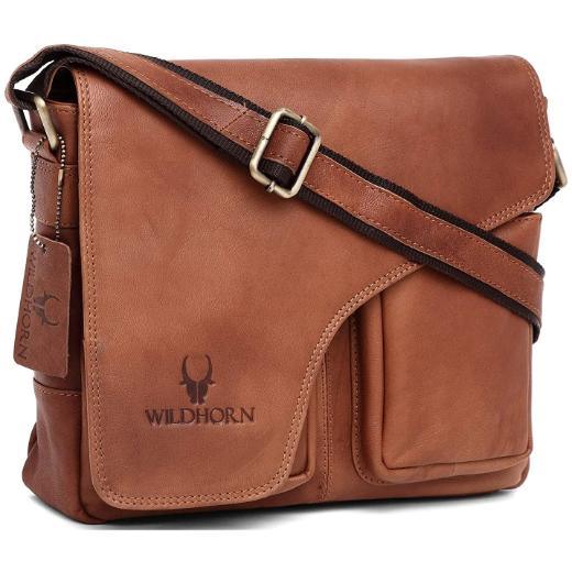 CAISTOR Leather Messenger Bag for Men - WILDHORN