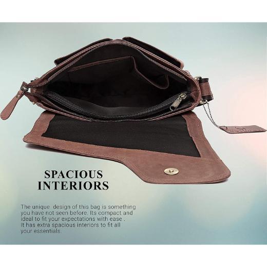 CAISTOR Leather Messenger Bag for Men - WILDHORN