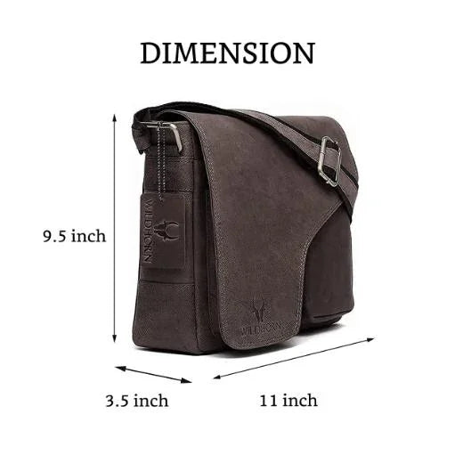 CAISTOR Leather Messenger Bag for Men - WILDHORN