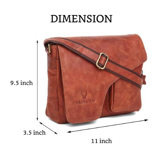 CAISTOR Leather Messenger Bag for Men - WILDHORN