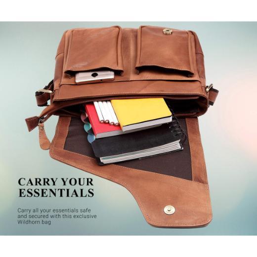 CAISTOR Leather Messenger Bag for Men - WILDHORN