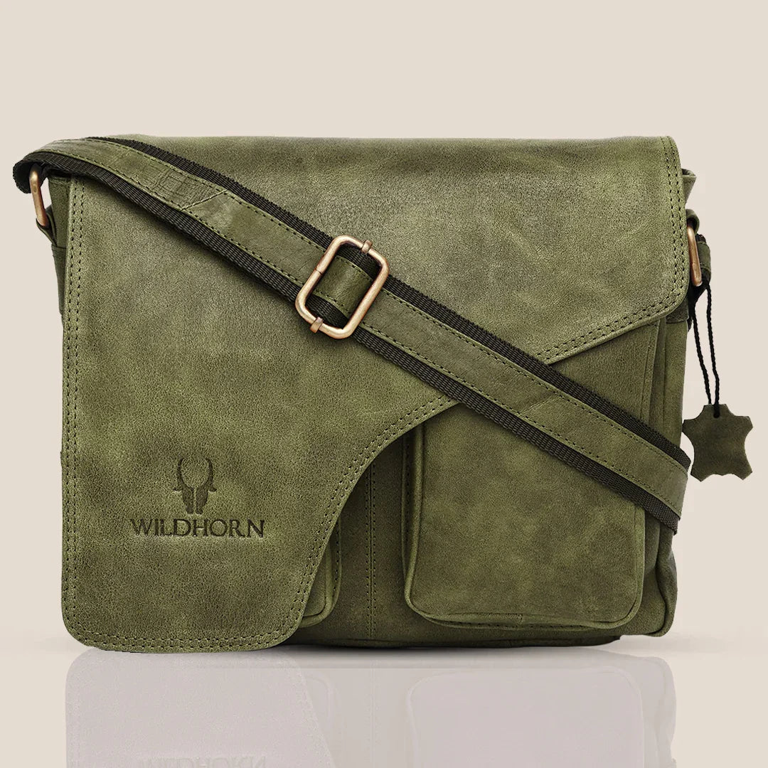 CAISTOR Leather Messenger Bag for Men - WILDHORN