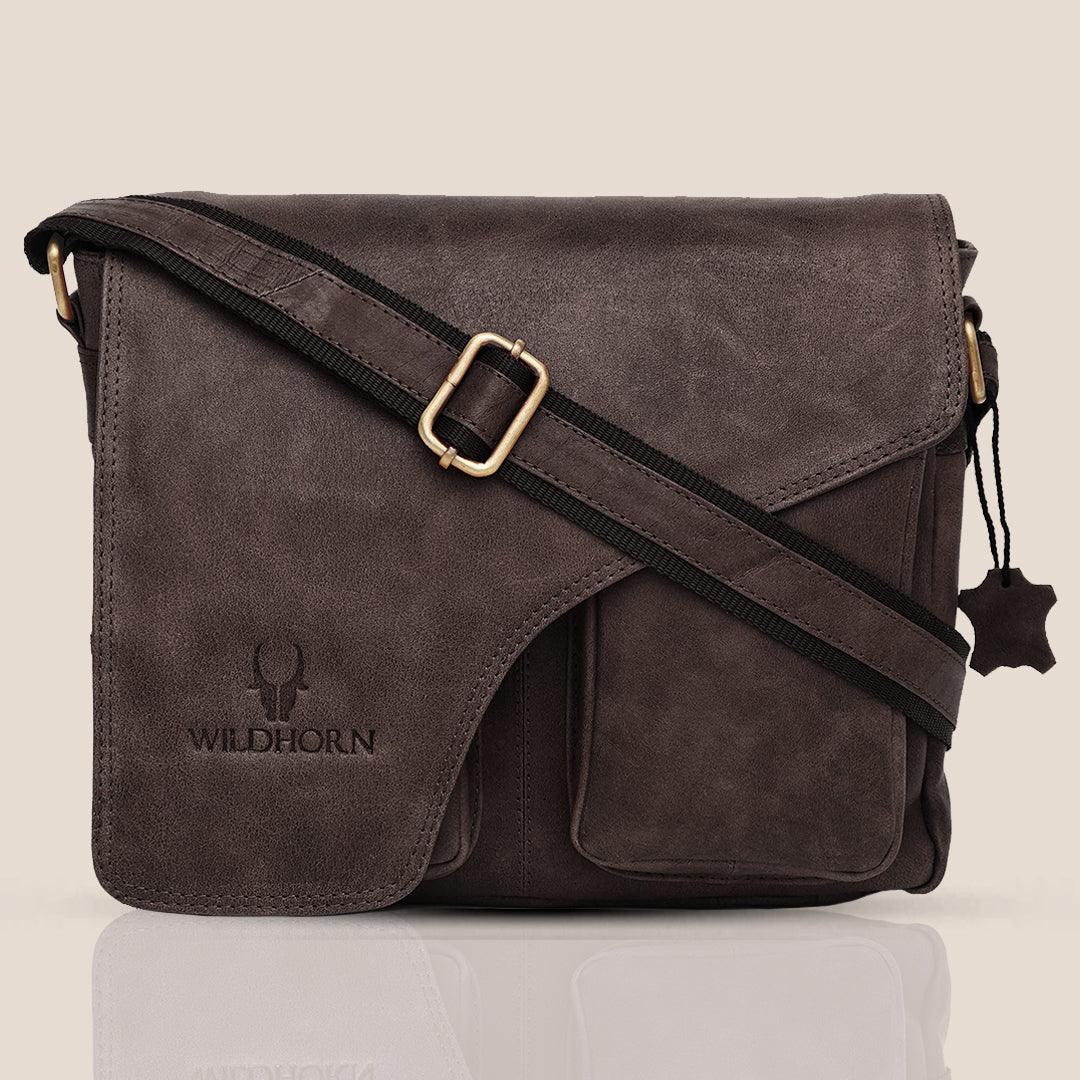 CAISTOR Leather Messenger Bag for Men - WILDHORN