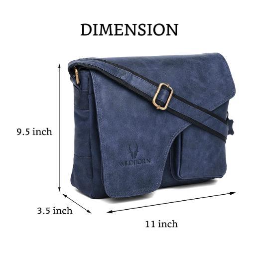 CAISTOR Leather Messenger Bag for Men - WILDHORN