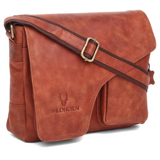 CAISTOR Leather Messenger Bag for Men - WILDHORN