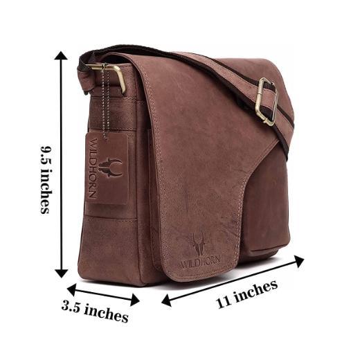 CAISTOR Leather Messenger Bag for Men - WILDHORN