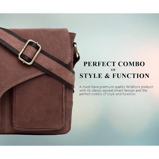CAISTOR Leather Messenger Bag for Men - WILDHORN