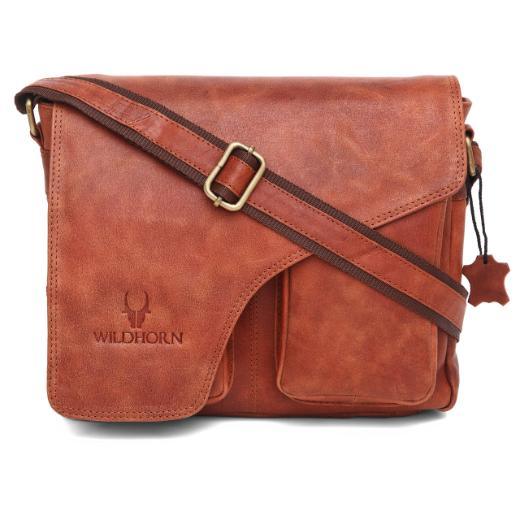 CAISTOR Leather Messenger Bag for Men - WILDHORN