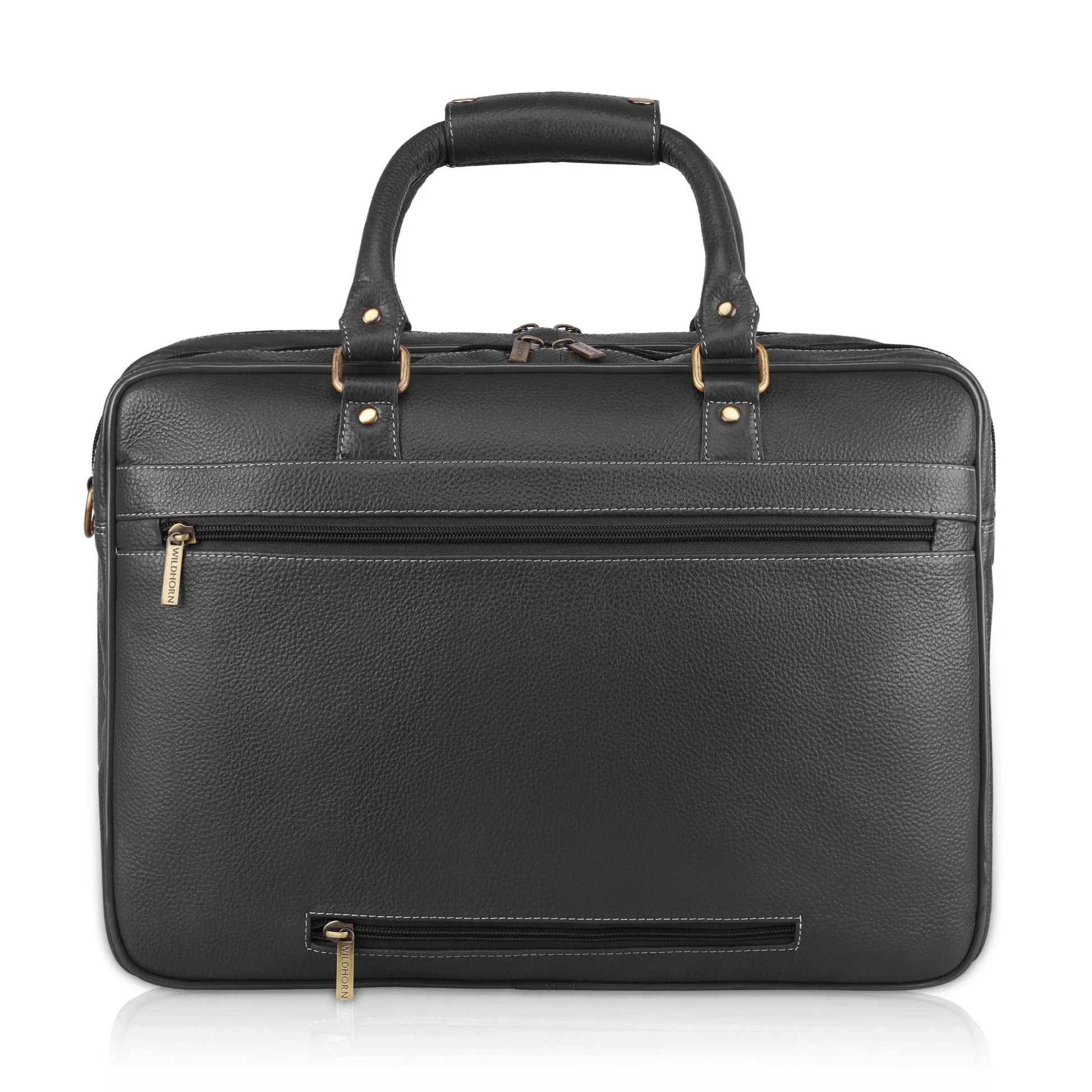 CAMBRIDGE Leather Laptop Messenger Bag for Men - WILDHORN