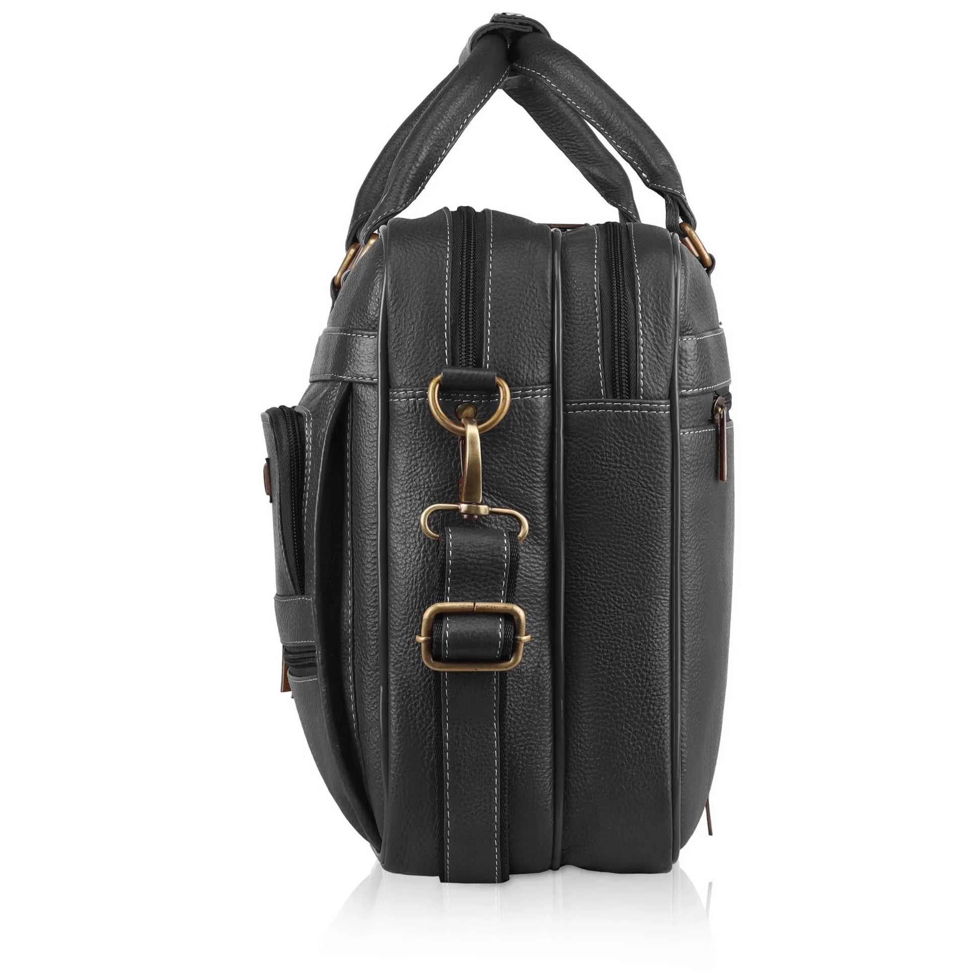 CAMBRIDGE Leather Laptop Messenger Bag for Men - WILDHORN