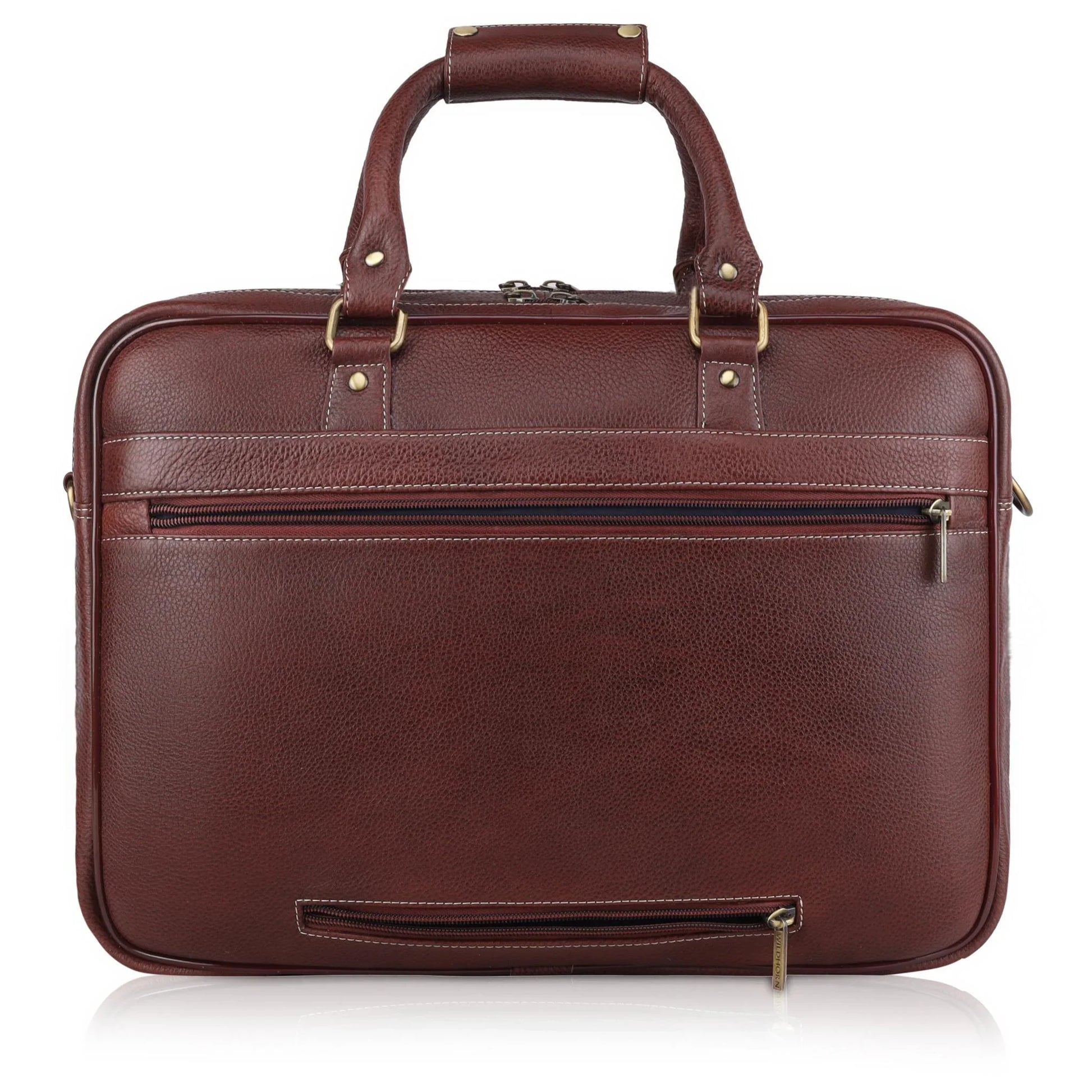 CAMBRIDGE Leather Laptop Messenger Bag for Men - WILDHORN