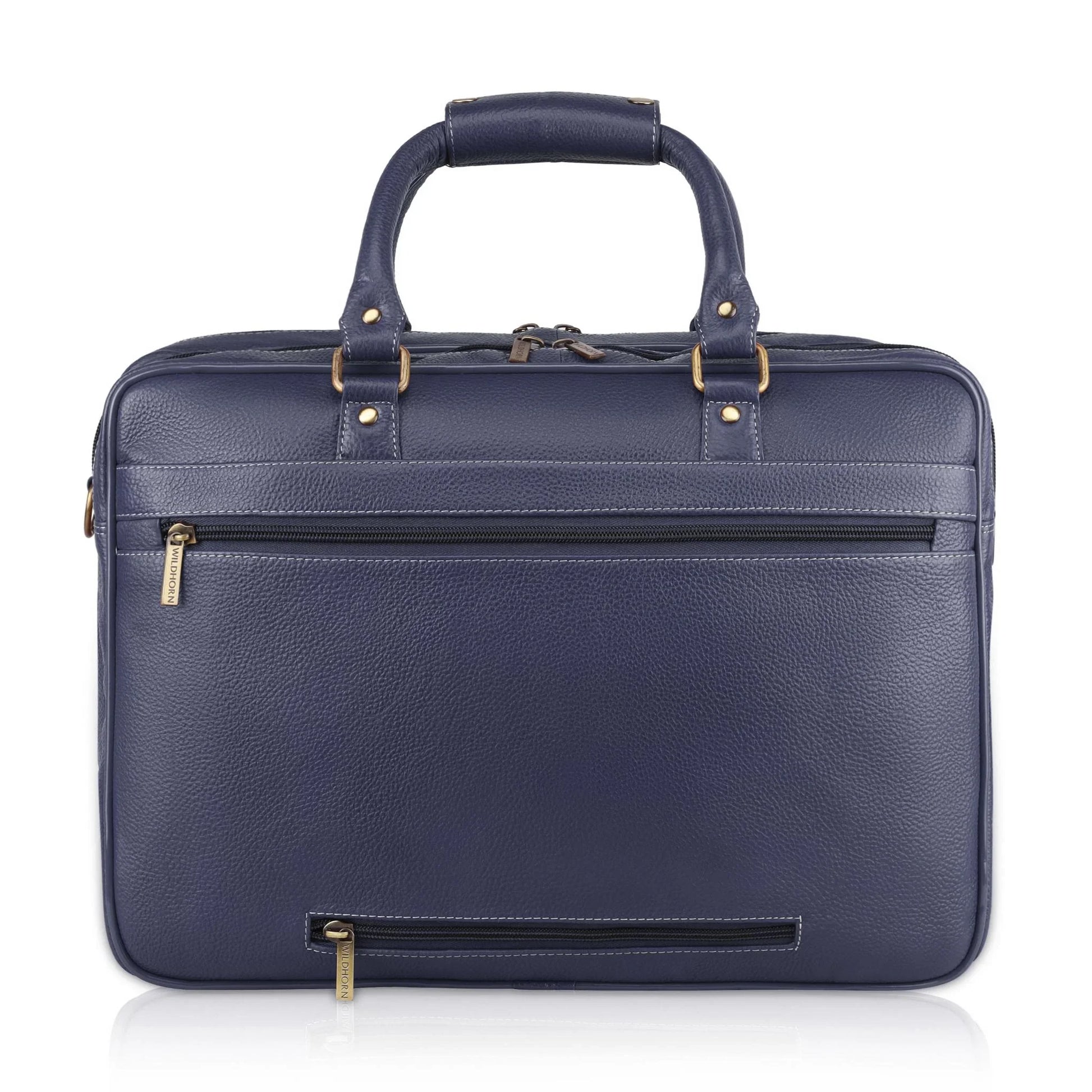 CAMBRIDGE Leather Laptop Messenger Bag for Men - WILDHORN