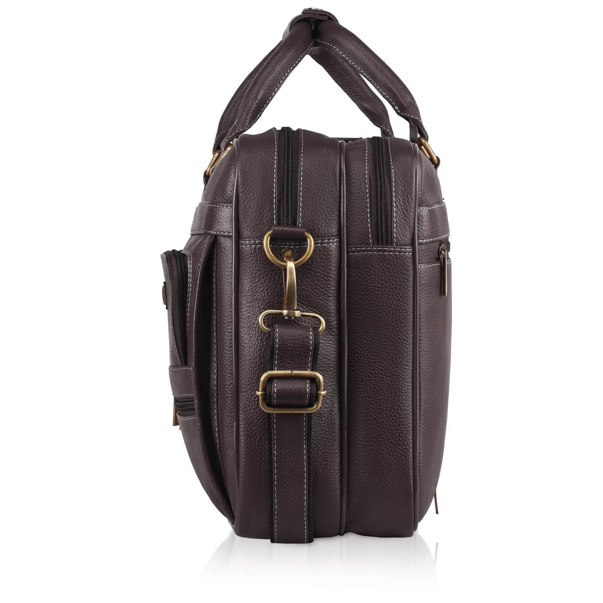 CAMBRIDGE Leather Laptop Messenger Bag for Men - WILDHORN