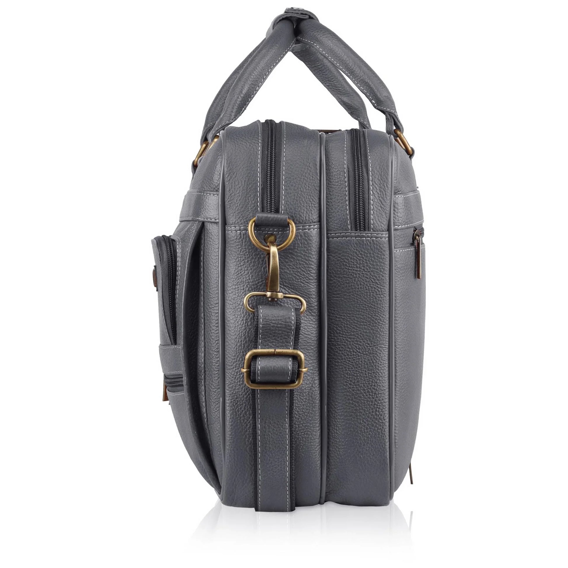 CAMBRIDGE Leather Laptop Messenger Bag for Men - WILDHORN