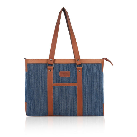 CAROLINA Canvas Laptop Tote Bag for Women I 15.6 inch Canvas Shoulder Bag - WILDHORN