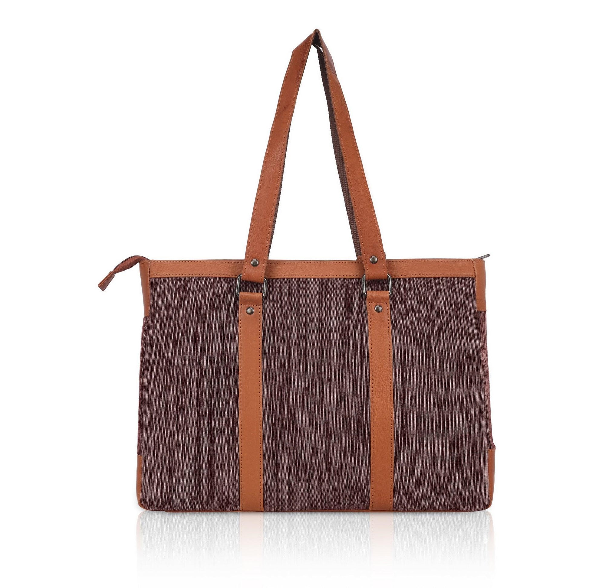 CAROLINA Canvas Laptop Tote Bag for Women I 15.6 inch Canvas Shoulder Bag - WILDHORN