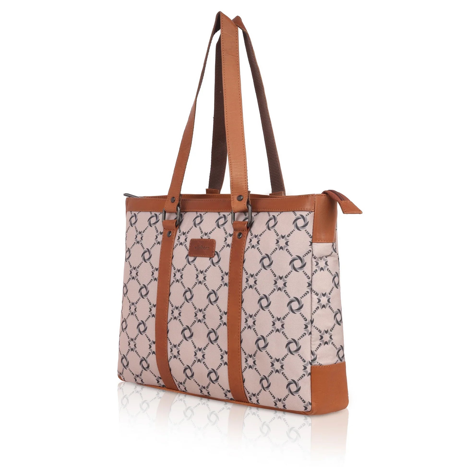CAROLINA Laptop Tote Bag for Women I 15.6 inch Canvas Shoulder Bags for Laptop I Computer Messenger Purse I Handbag Office Briefcase Bag - WILDHORN