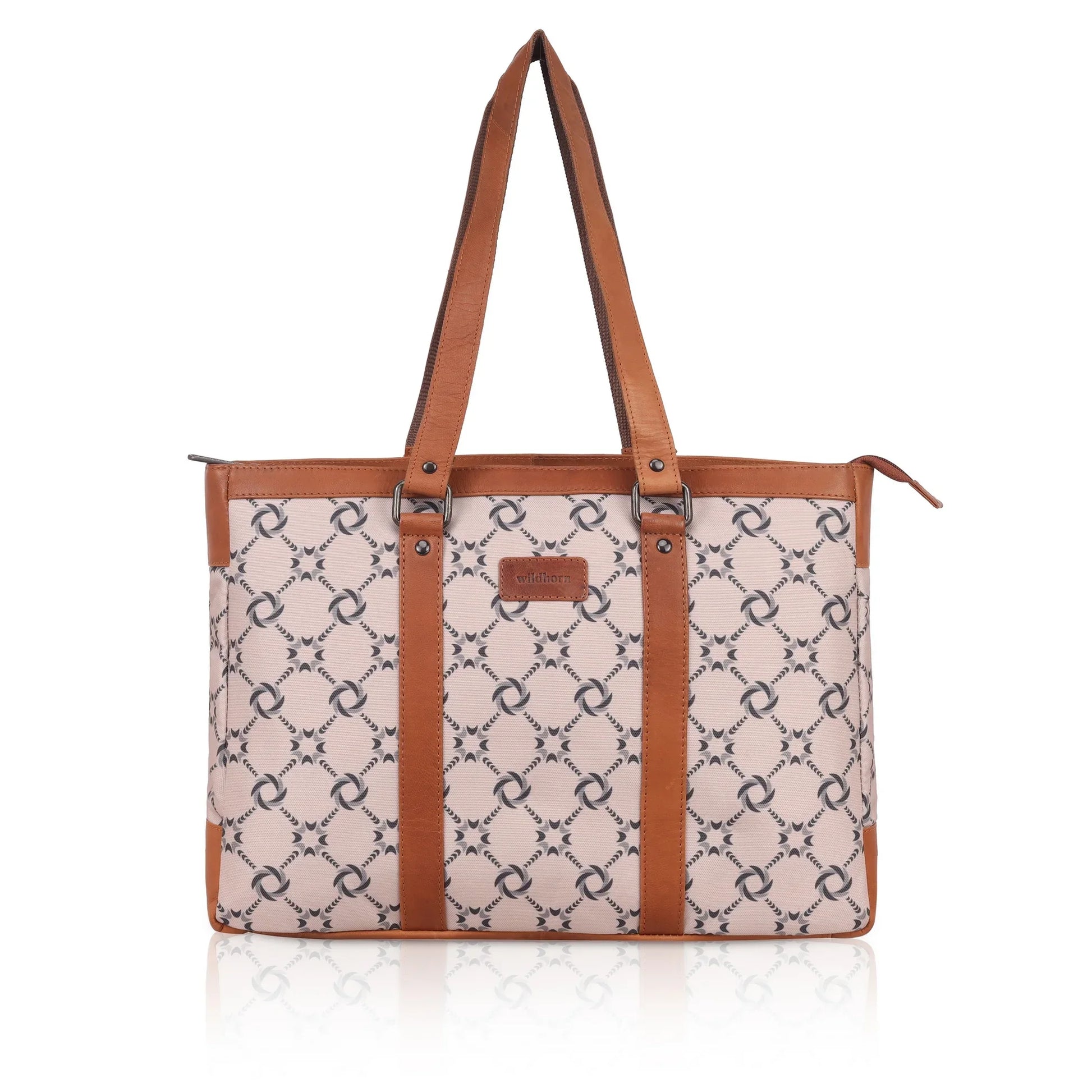 CAROLINA Laptop Tote Bag for Women I 15.6 inch Canvas Shoulder Bags for Laptop I Computer Messenger Purse I Handbag Office Briefcase Bag - WILDHORN