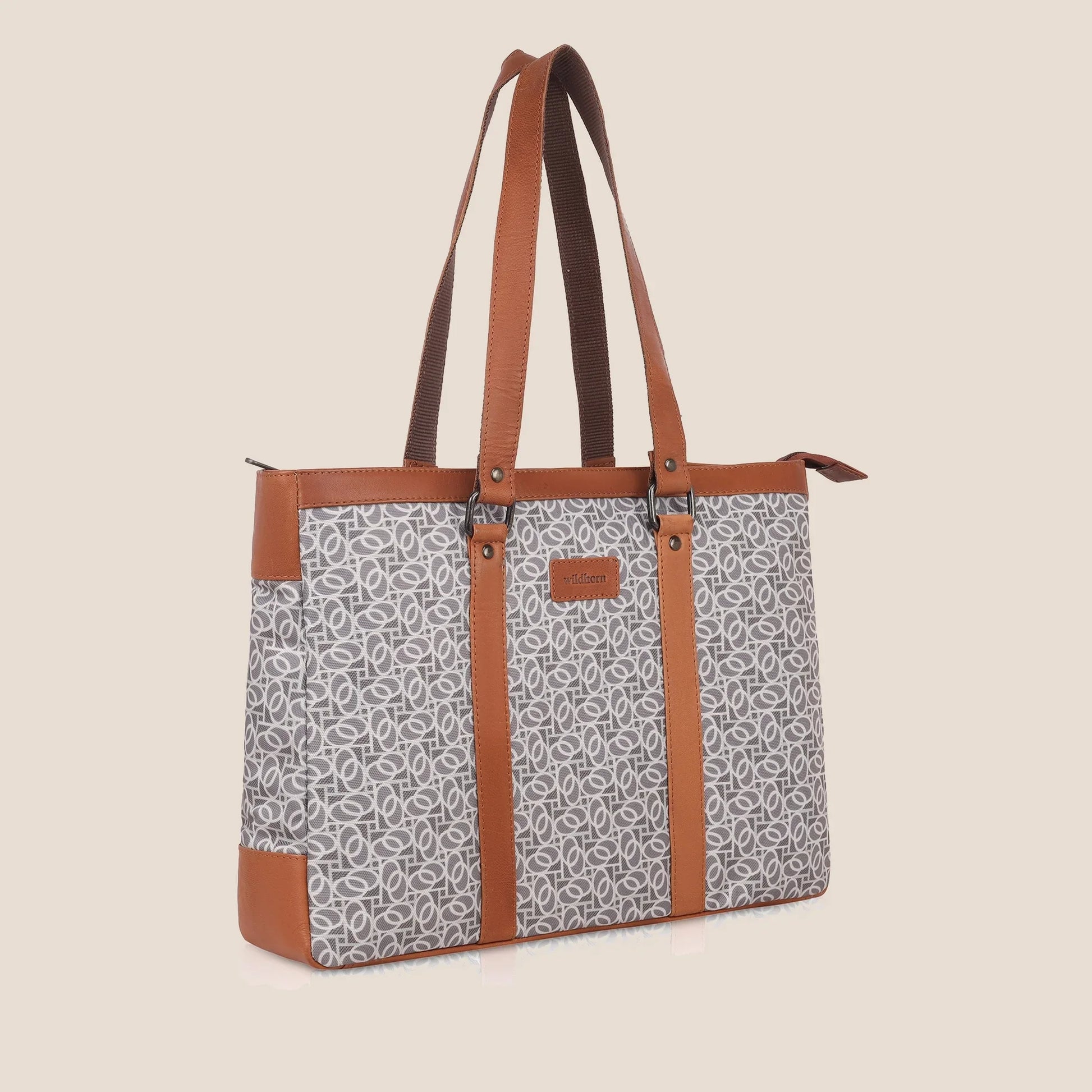 CAROLINA Laptop Tote Bag for Women I 15.6 inch Canvas Shoulder Bags for Laptop I Computer Messenger Purse I Handbag Office Briefcase Bag - WILDHORN