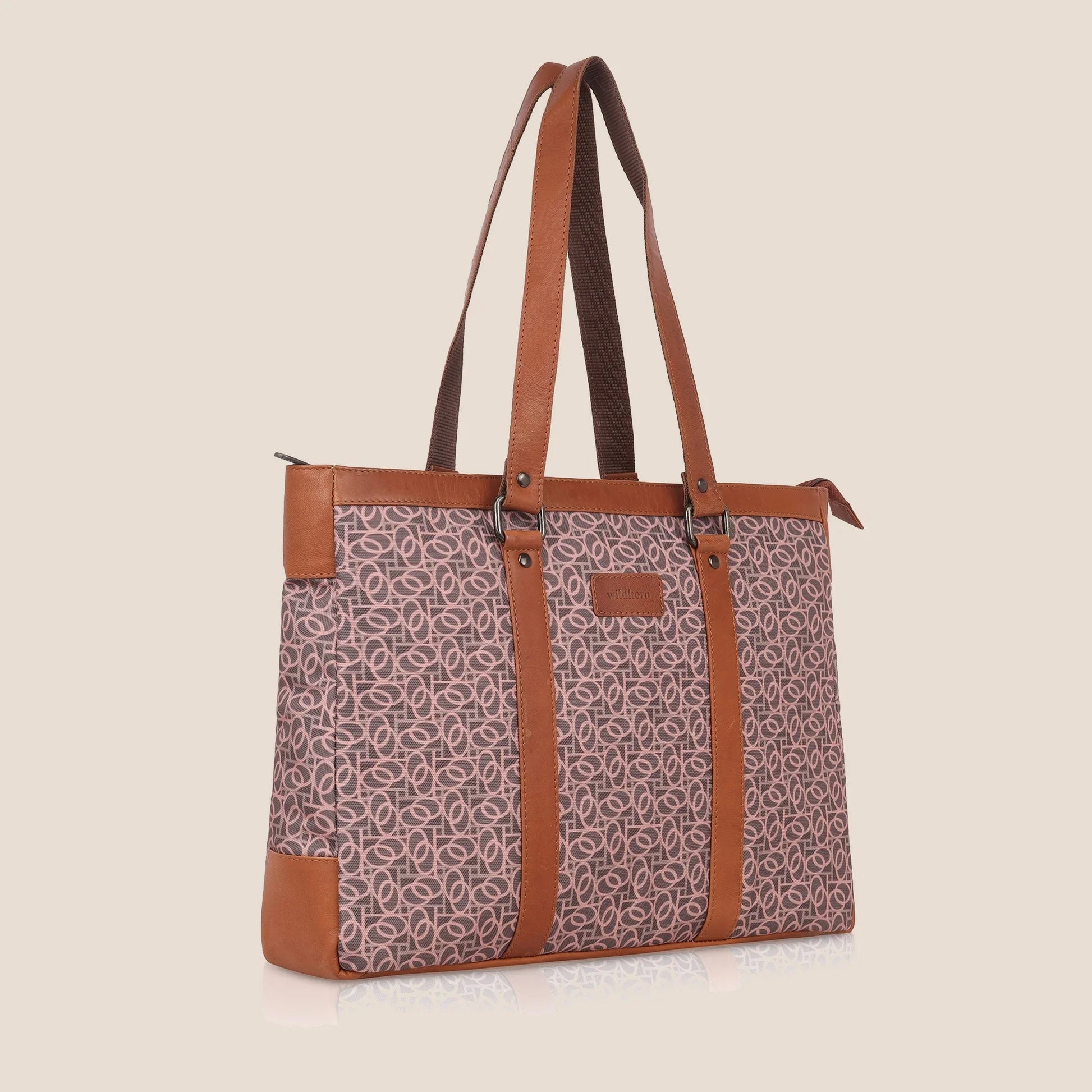 CAROLINA Laptop Tote Bag for Women I 15.6 inch Canvas Shoulder Bags for Laptop I Computer Messenger Purse I Handbag Office Briefcase Bag - WILDHORN