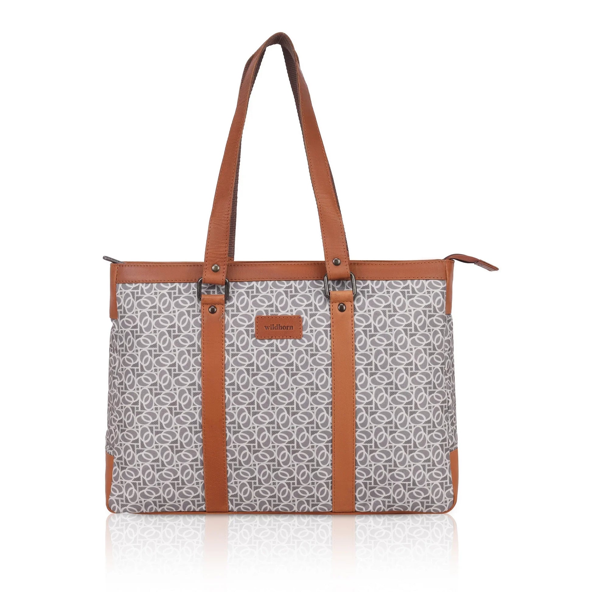 CAROLINA Laptop Tote Bag for Women I 15.6 inch Canvas Shoulder Bags for Laptop I Computer Messenger Purse I Handbag Office Briefcase Bag - WILDHORN