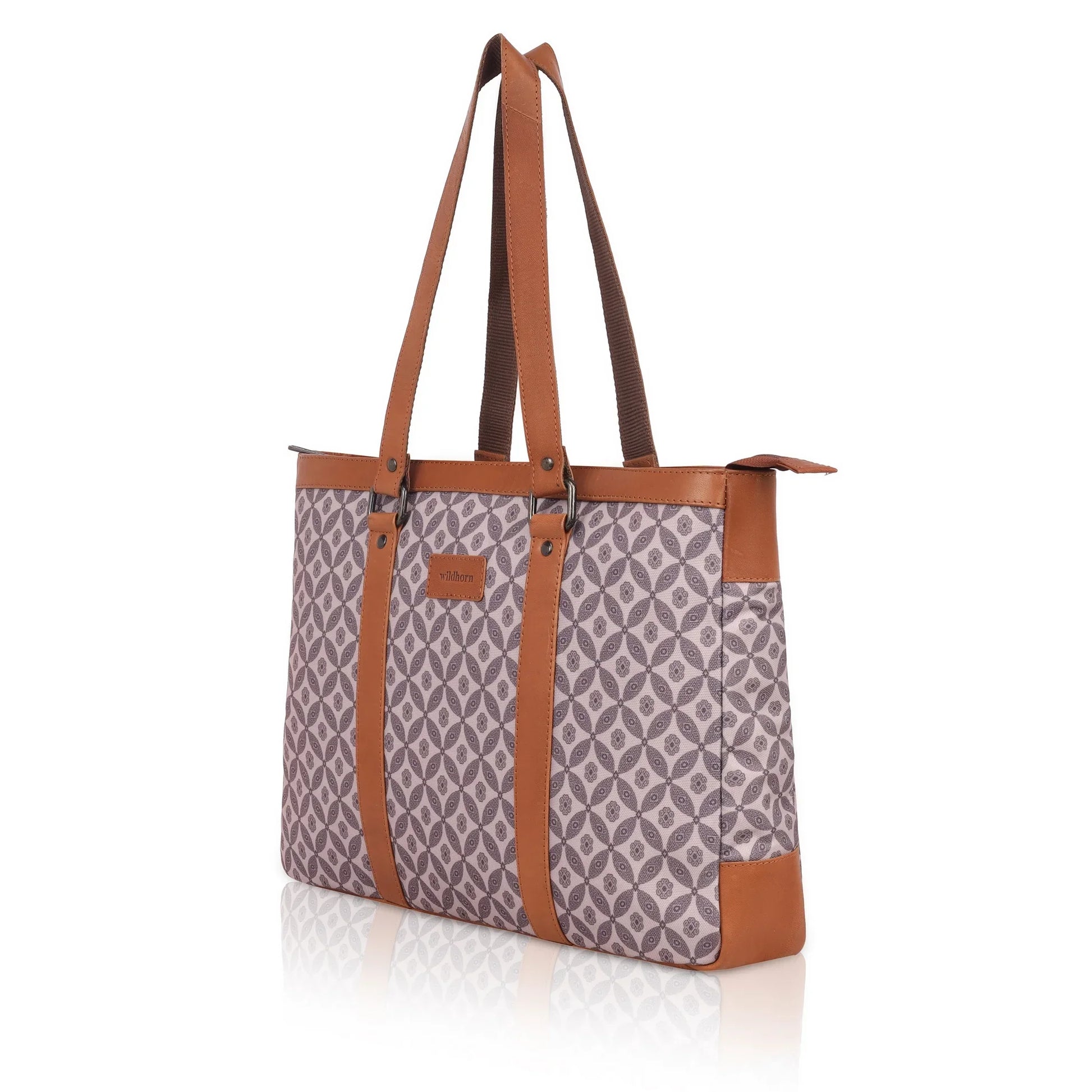 CAROLINA Laptop Tote Bag for Women I 15.6 inch Canvas Shoulder Bags for Laptop I Computer Messenger Purse I Handbag Office Briefcase Bag - WILDHORN