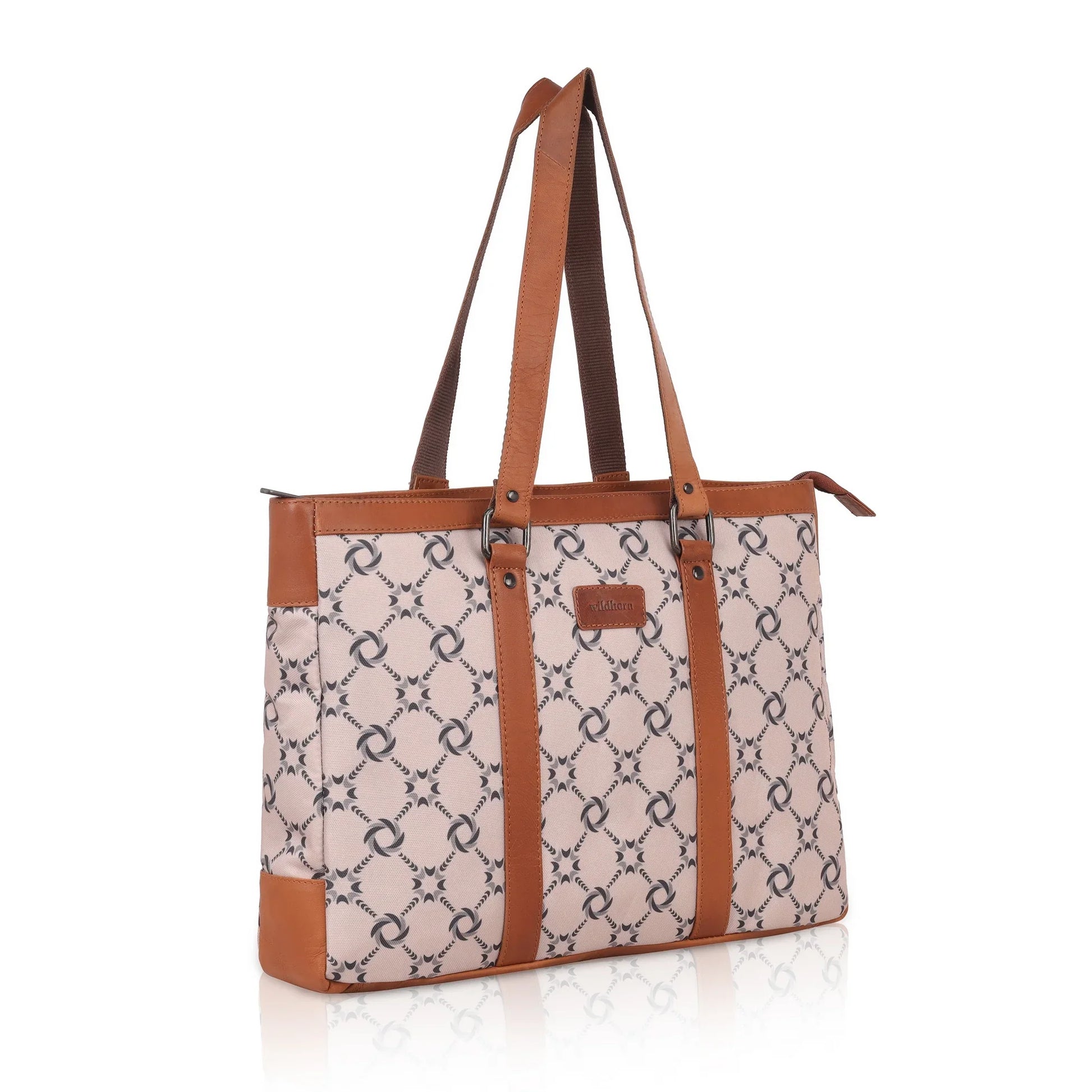 CAROLINA Laptop Tote Bag for Women I 15.6 inch Canvas Shoulder Bags for Laptop I Computer Messenger Purse I Handbag Office Briefcase Bag - WILDHORN