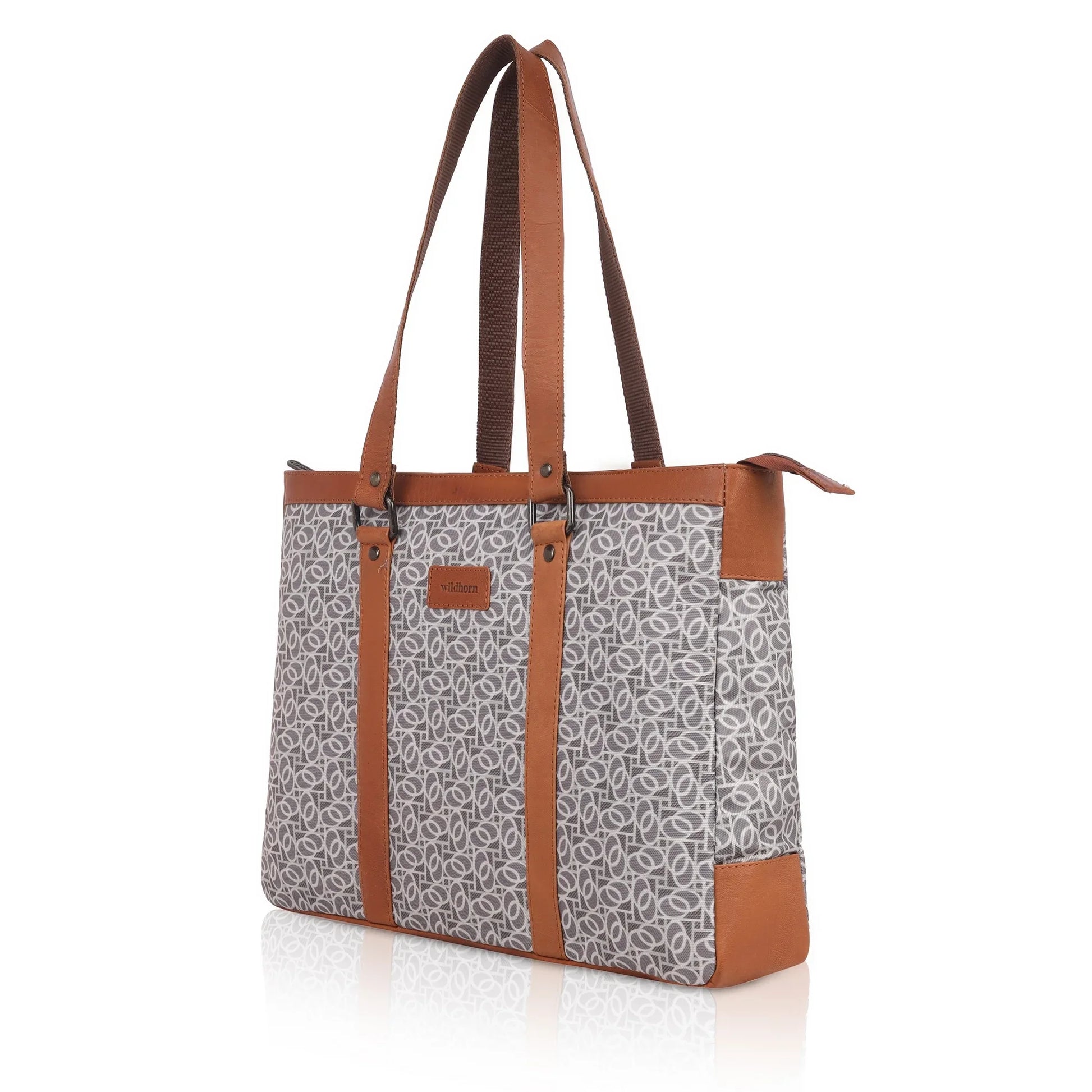 CAROLINA Laptop Tote Bag for Women I 15.6 inch Canvas Shoulder Bags for Laptop I Computer Messenger Purse I Handbag Office Briefcase Bag - WILDHORN