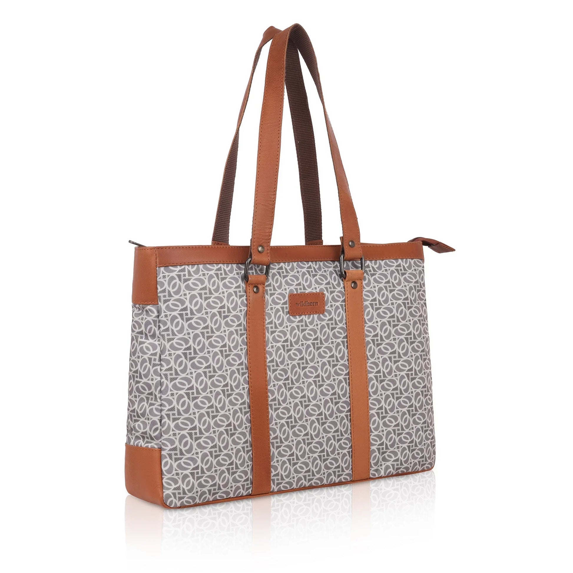 CAROLINA Laptop Tote Bag for Women I 15.6 inch Canvas Shoulder Bags for Laptop I Computer Messenger Purse I Handbag Office Briefcase Bag - WILDHORN