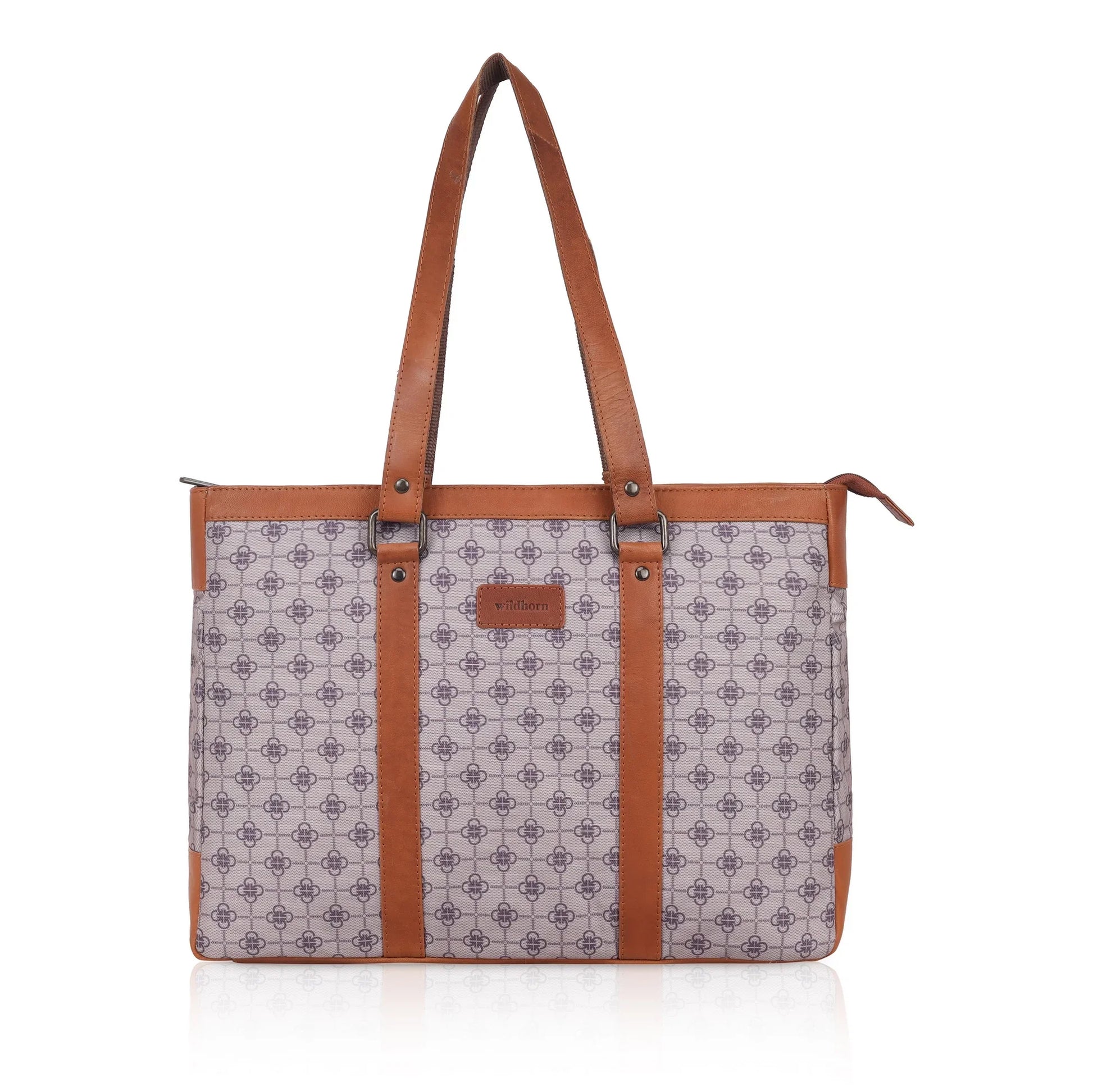 CAROLINA Laptop Tote Bag for Women I 15.6 inch Canvas Shoulder Bags for Laptop I Computer Messenger Purse I Handbag Office Briefcase Bag - WILDHORN