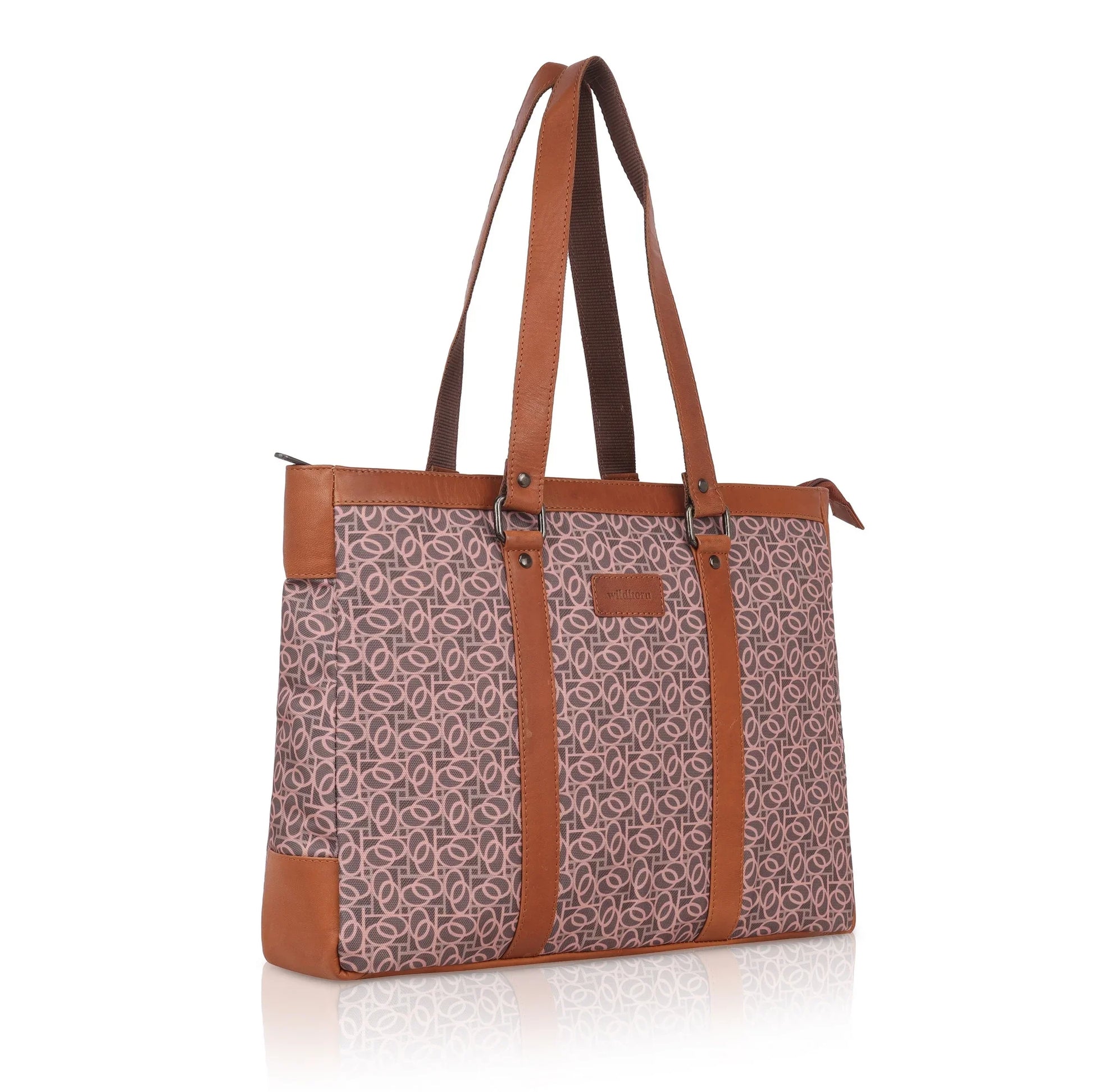CAROLINA Laptop Tote Bag for Women I 15.6 inch Canvas Shoulder Bags for Laptop I Computer Messenger Purse I Handbag Office Briefcase Bag - WILDHORN