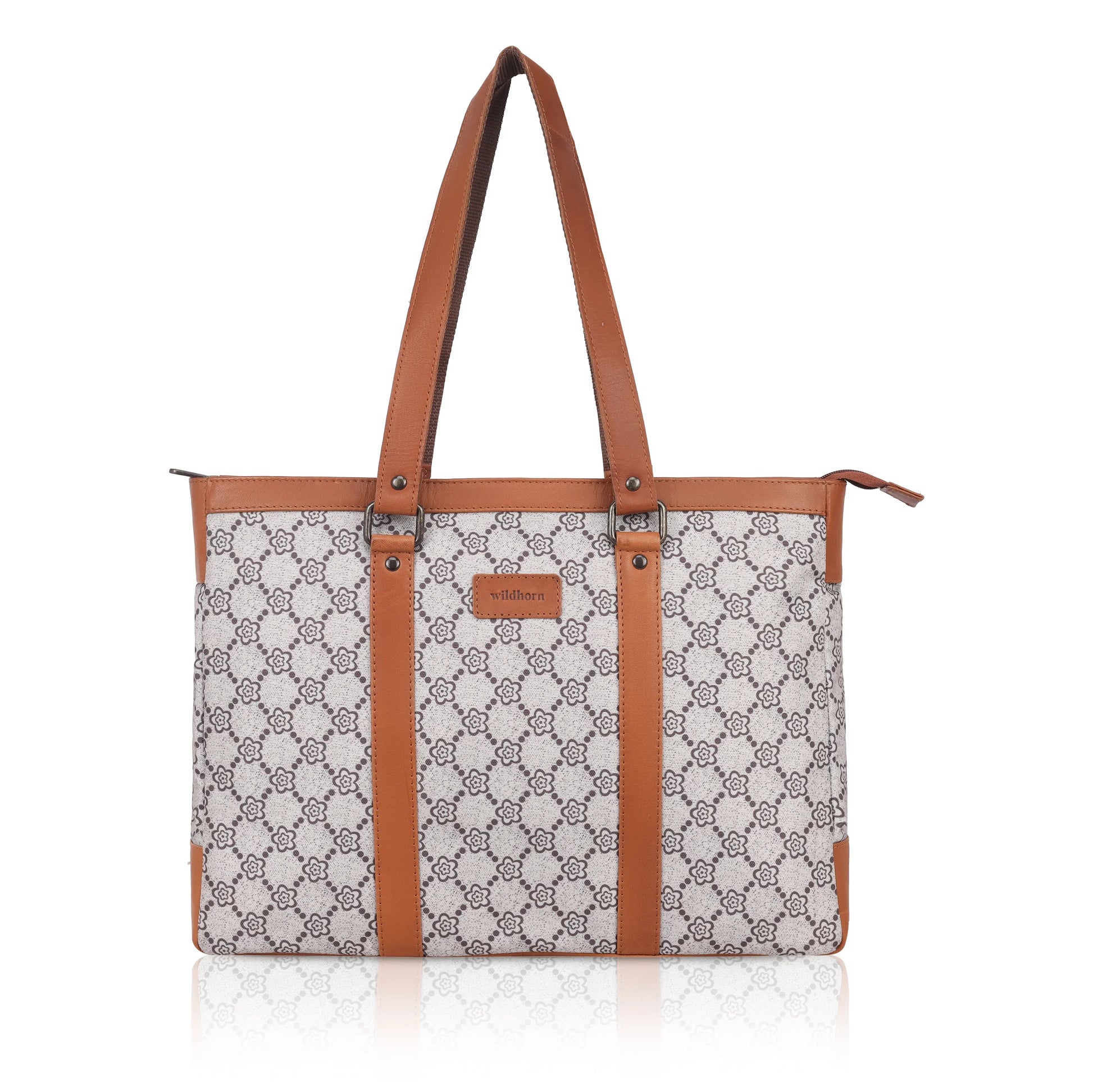 CAROLINA Laptop Tote Bag for Women I 15.6 inch Canvas Shoulder Bags for Laptop I Computer Messenger Purse I Handbag Office Briefcase Bag - WILDHORN