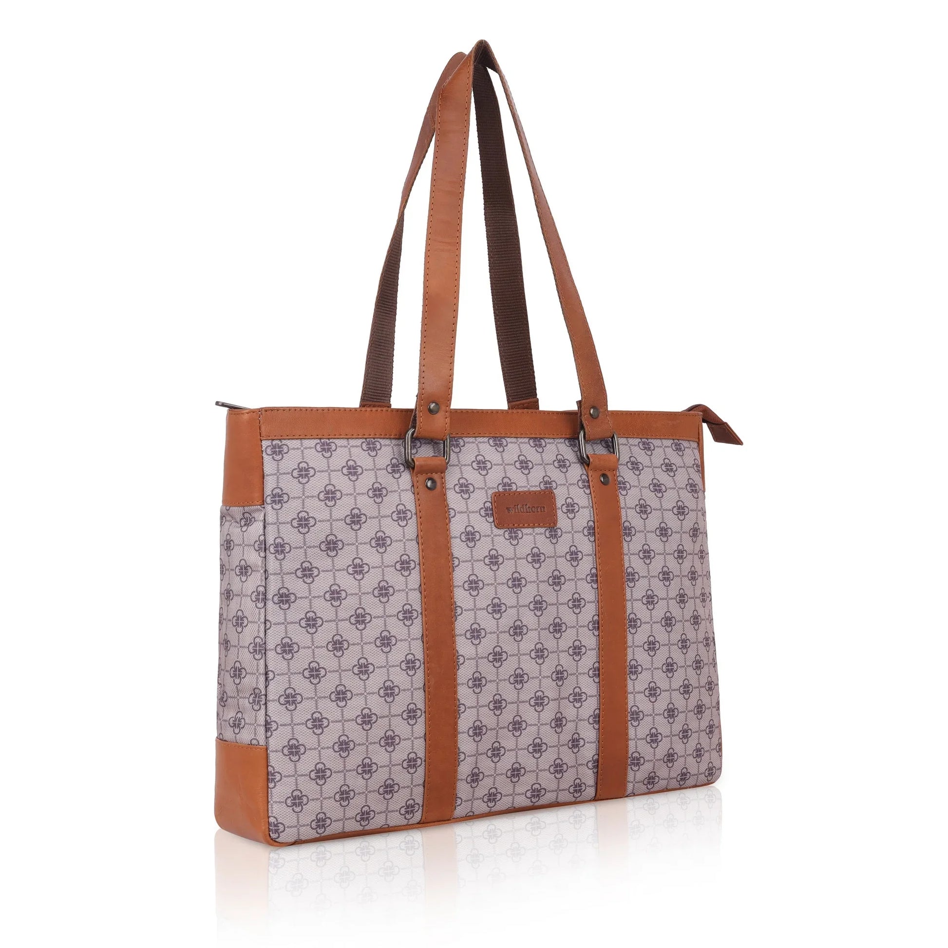 CAROLINA Laptop Tote Bag for Women I 15.6 inch Canvas Shoulder Bags for Laptop I Computer Messenger Purse I Handbag Office Briefcase Bag - WILDHORN