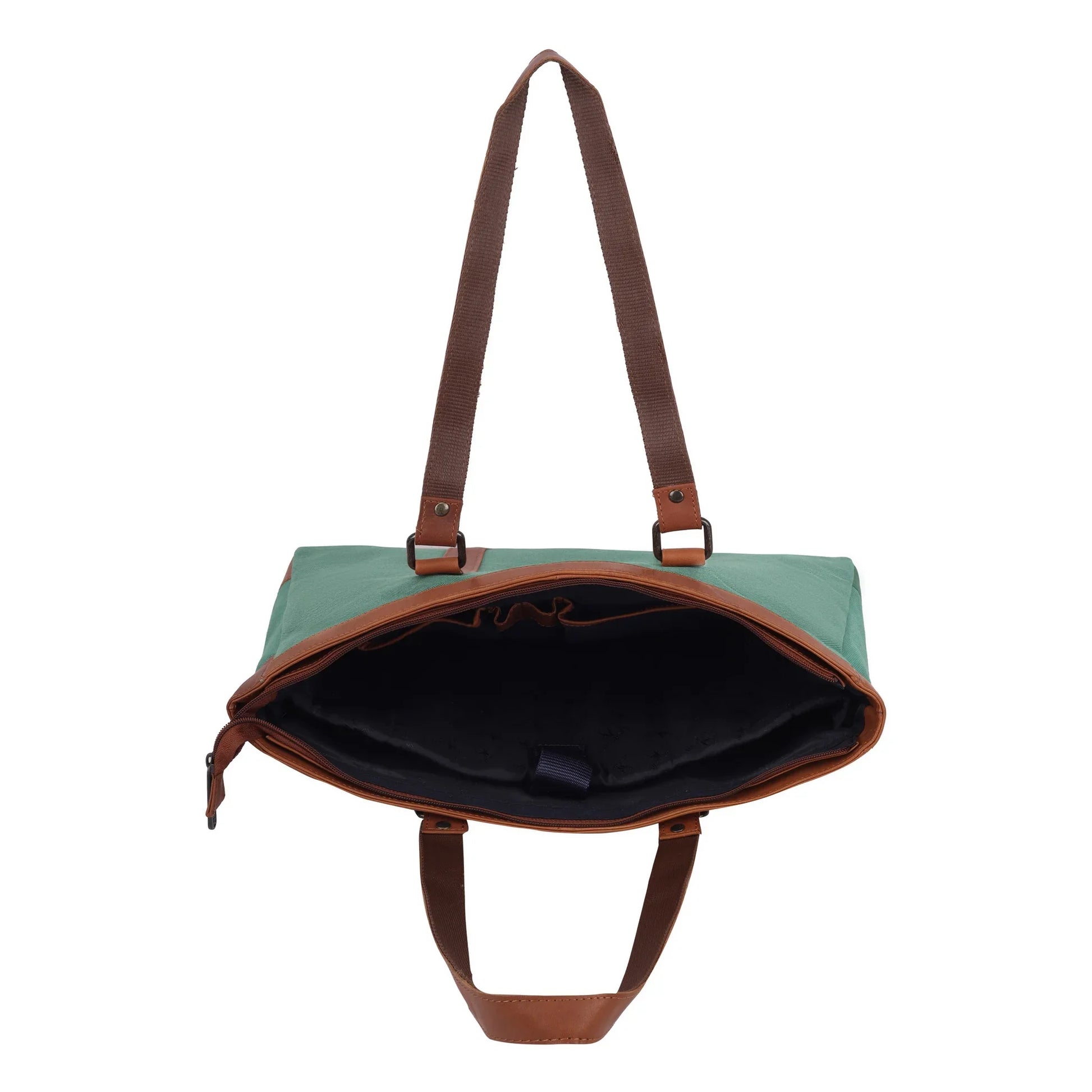 CAROLINA Solid Canvas Laptop Tote Bag for Women I 15.6 inch Canvas Shoulder Bag - WILDHORN