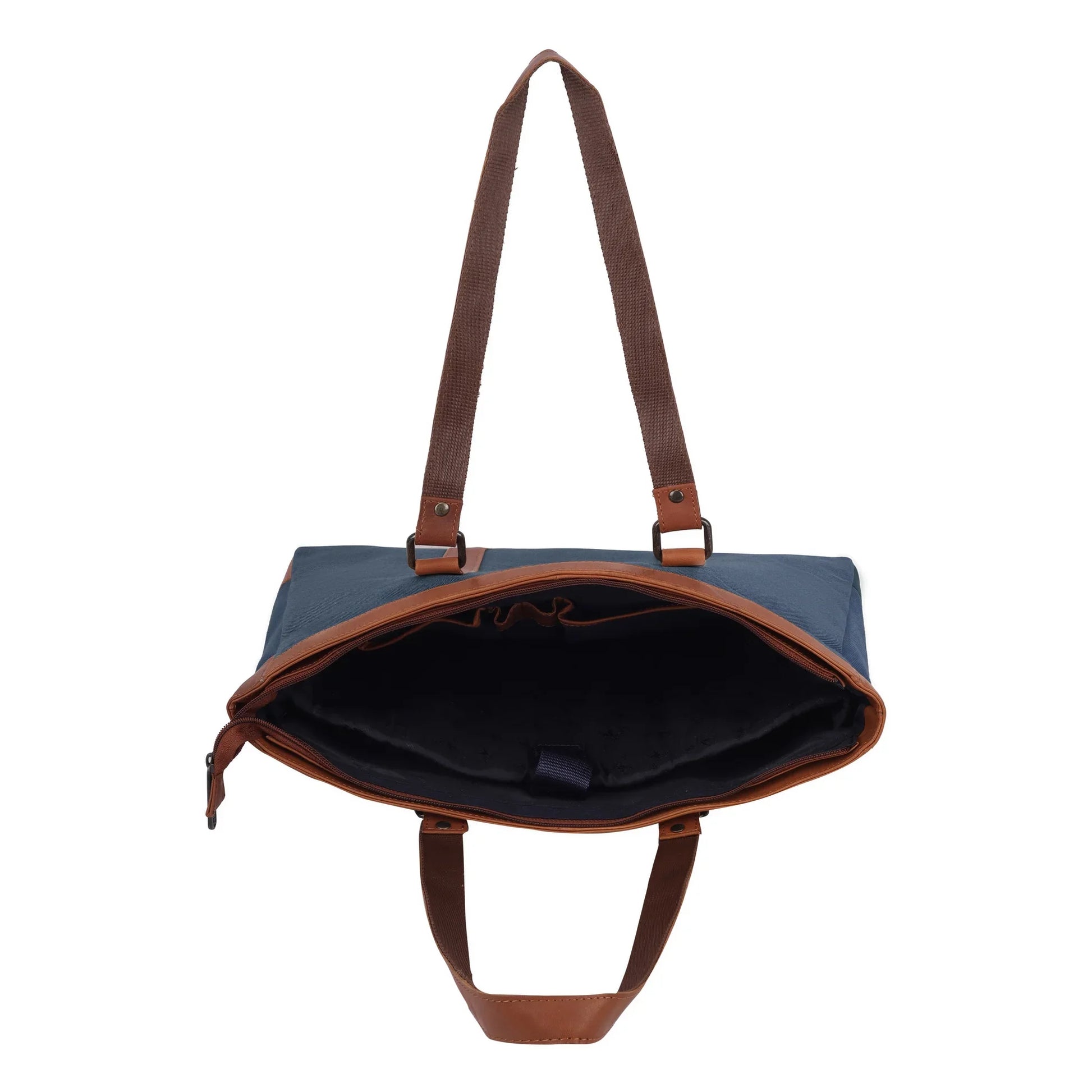 CAROLINA Solid Canvas Laptop Tote Bag for Women I 15.6 inch Canvas Shoulder Bag - WILDHORN